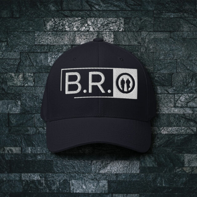 Black or Navy structured twill cap with rectangular BRO logo